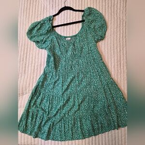 Hollister Green Floral Dress